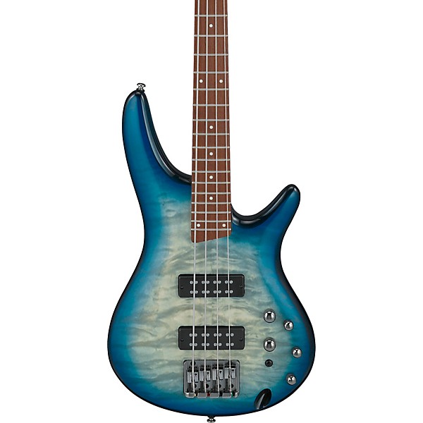Ibanez SR400EQM Quilted Maple Electric Bass Stained Cosmic Blue