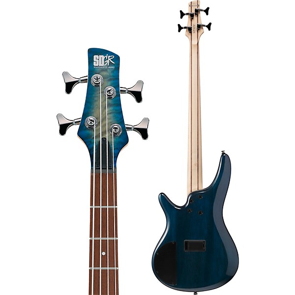 Ibanez SR400EQM Quilted Maple Electric Bass Stained Cosmic Blue