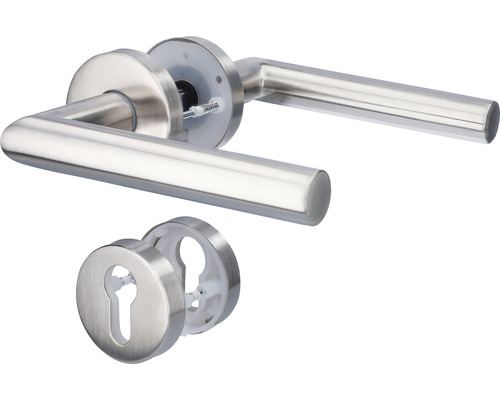 Rosettengarnitur Moskau II edelstahl/satiniert PZ mit 2x | HORNBACH