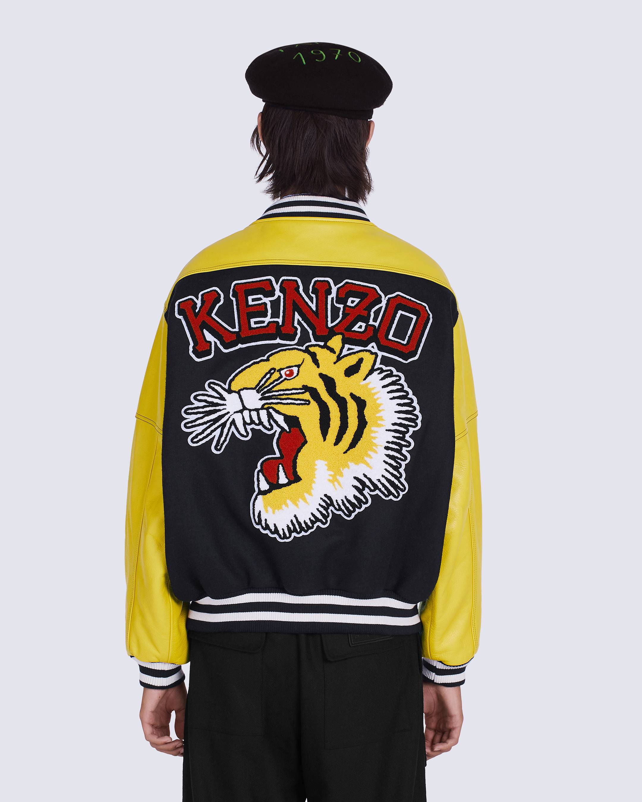 Wool and leather 'Tiger Varsity' jacket