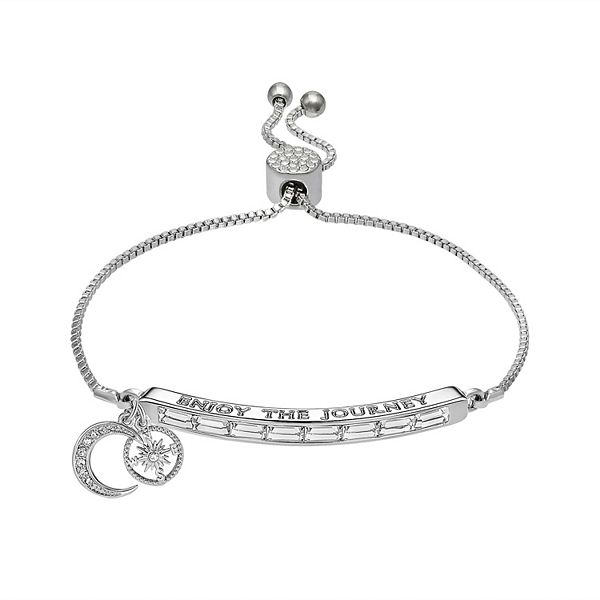 Brilliance Fine Silver Plated Crystal Baguette 