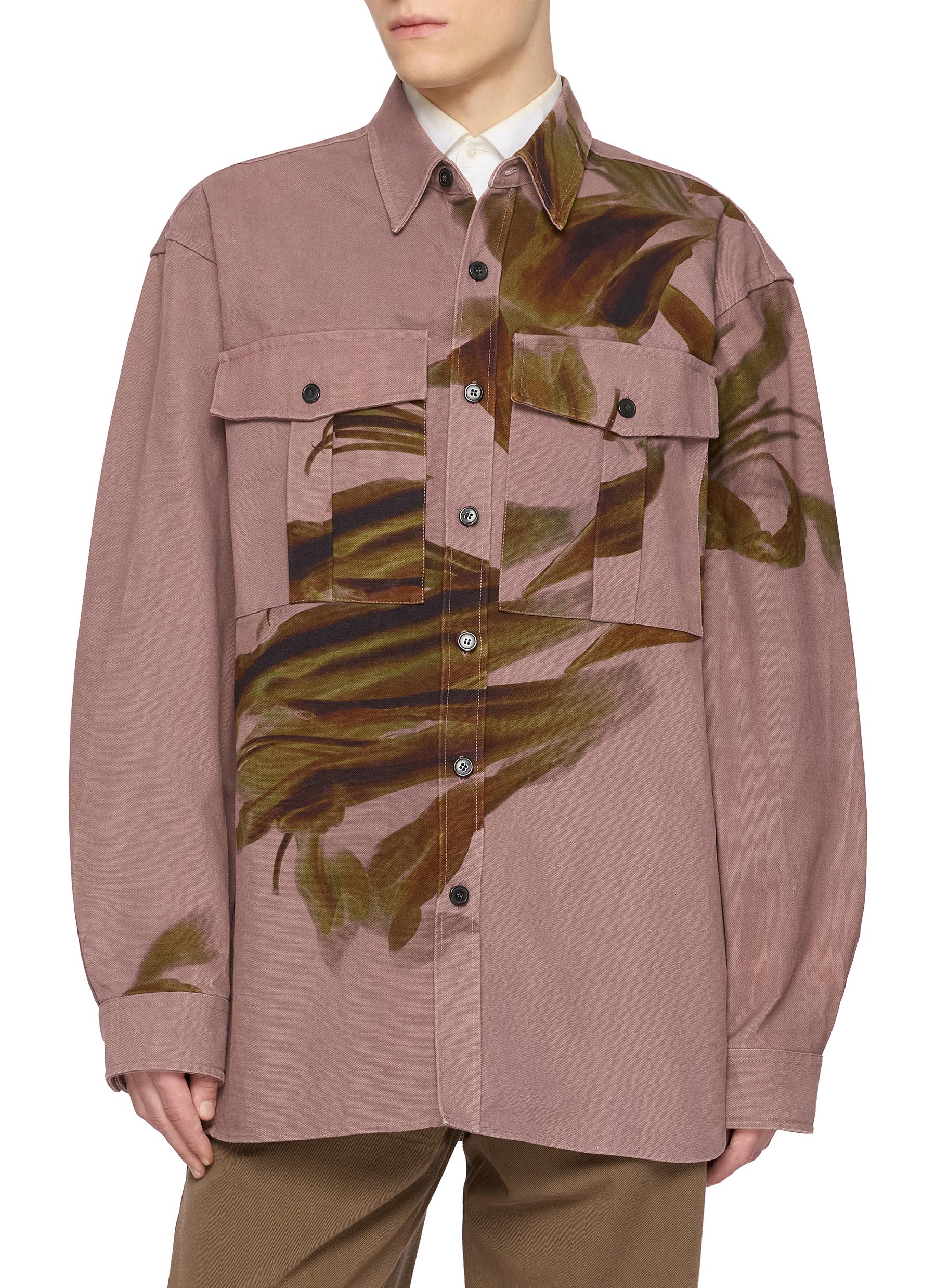 DRIES VAN NOTEN | Calendos Flower Print Cotton Shirt Jacket | Men