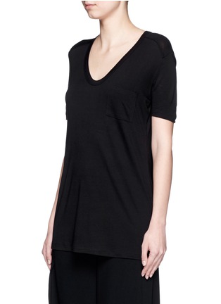T BY ALEXANDER WANG | Rayon jersey T-shirt | BLACK | Women | Lane
