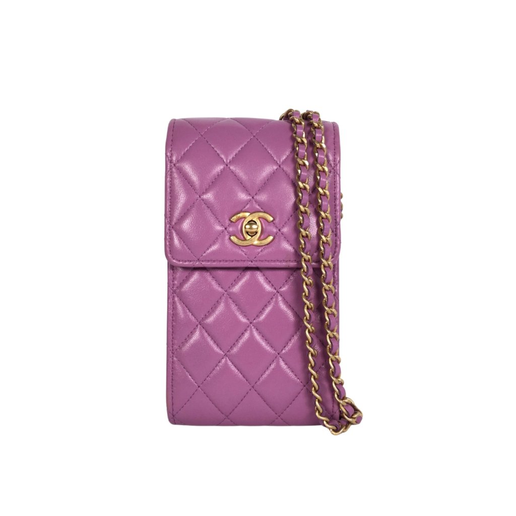 ☆【極希少】CHANEL パイソン レザー ブレス ヴィンテージ パープル☆