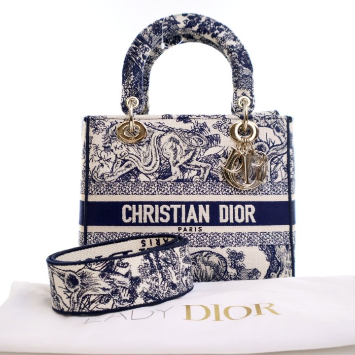Dior Medium Toile De Jouy Lady D-Lite - Luxe Du Jour