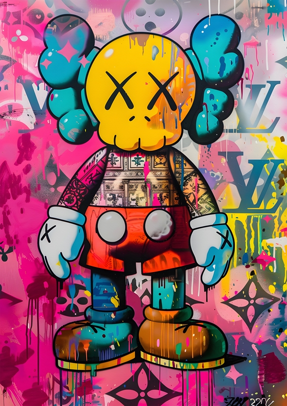 Pop Art Kaws x LV Graffiti Poster von mber schmalz | Printler