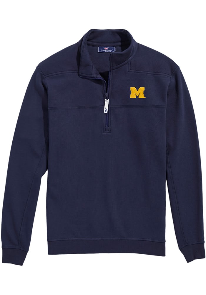 Vineyard Vines Michigan Wolverines Mens NAVY Shep Shirt Pullover