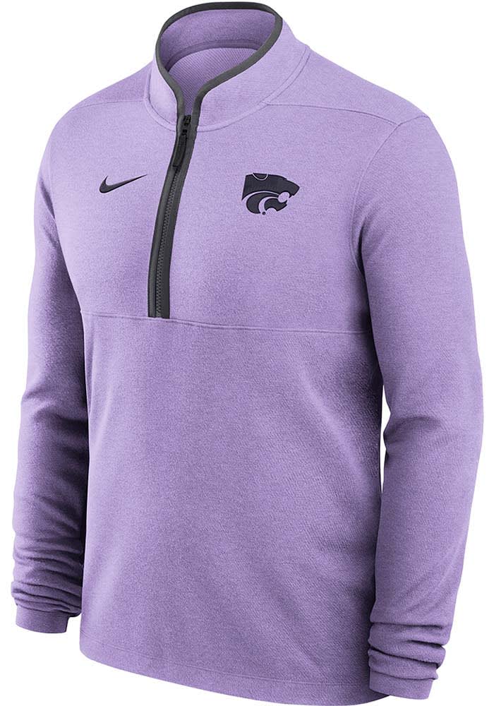 Nike Mens LAVENDER K-State Wildcats Victory Long Sleeve Qtr Zip