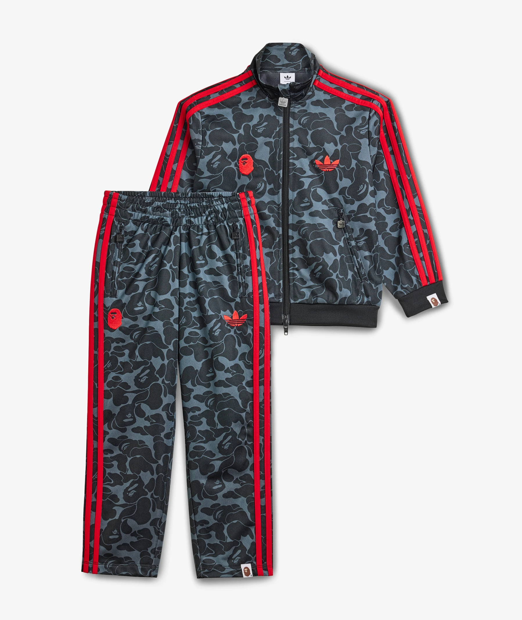 adidas Kid's Firebird Tracksuit x BAPE in Black | SVD USA