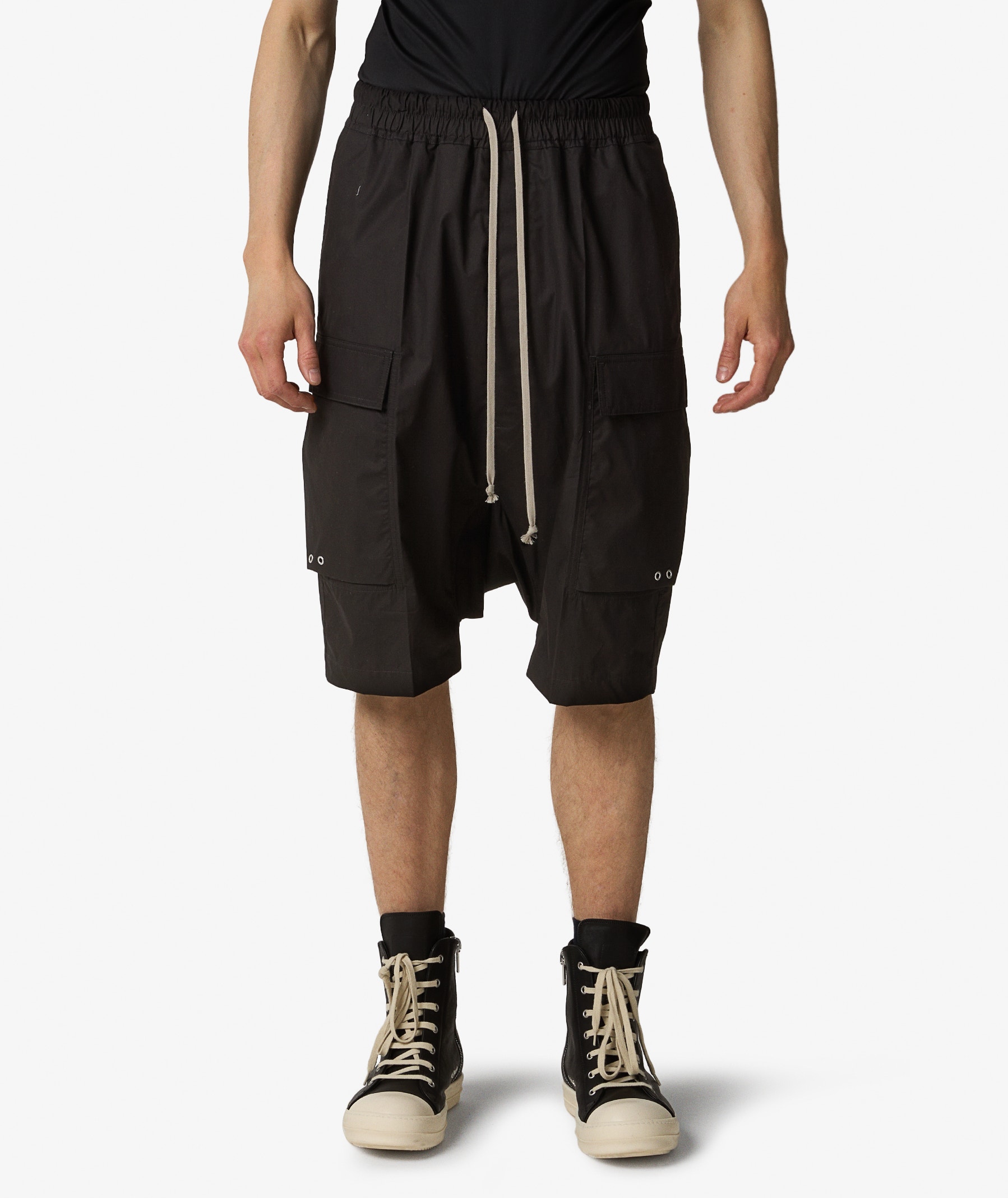 Rick Owens Cargo Pods Shorts in Black | SVD USA