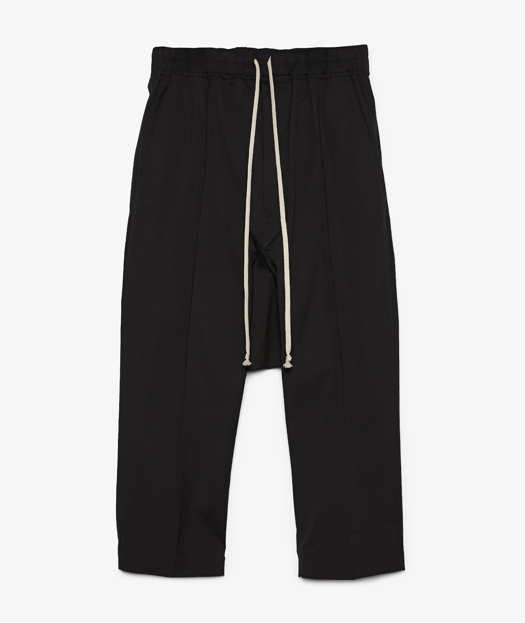 Rick Owens Drawstring Cropped Pants | Black | SVD USA