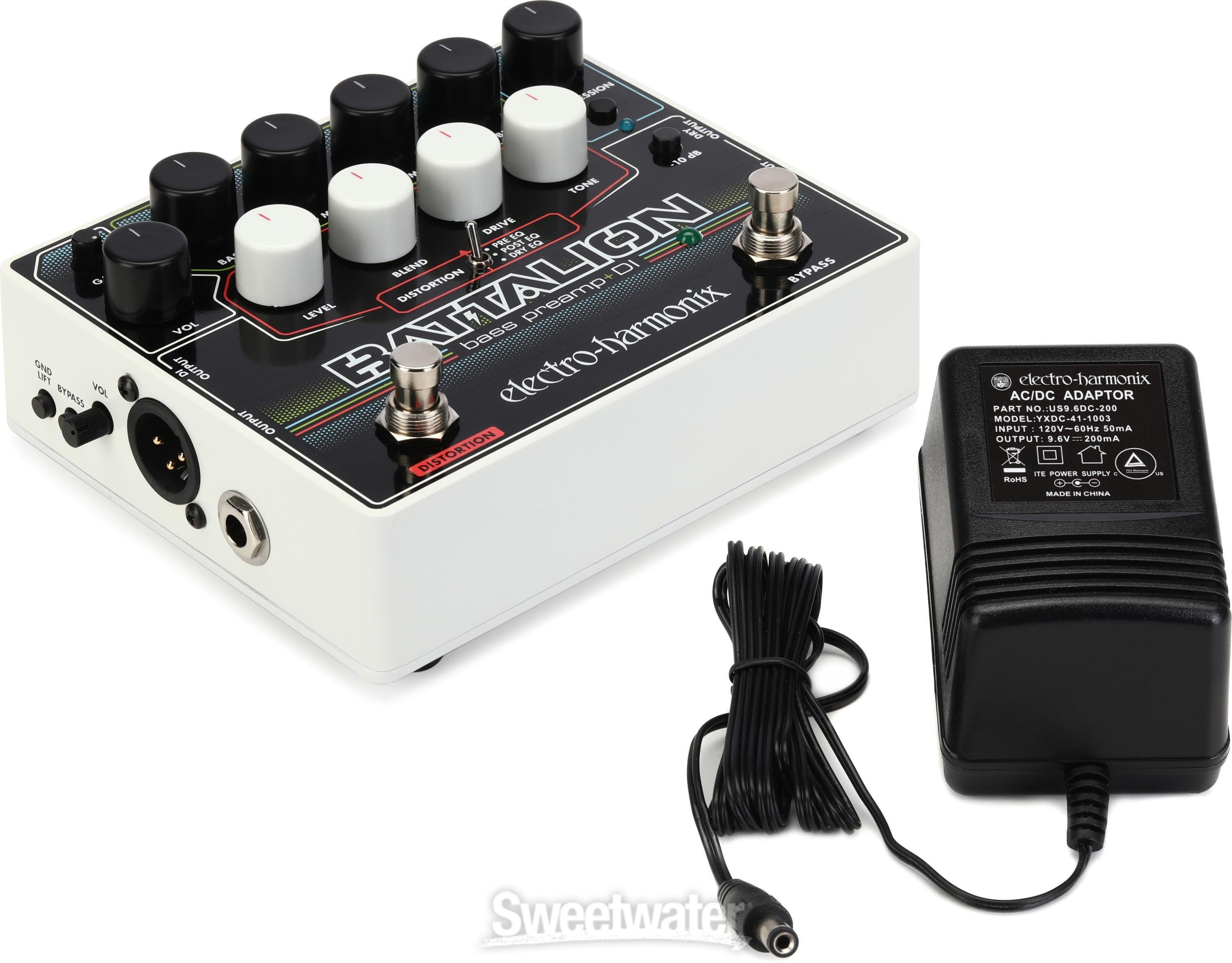 Electro-Harmonix Battalion Bass Preamp and DI Pedal Reviews