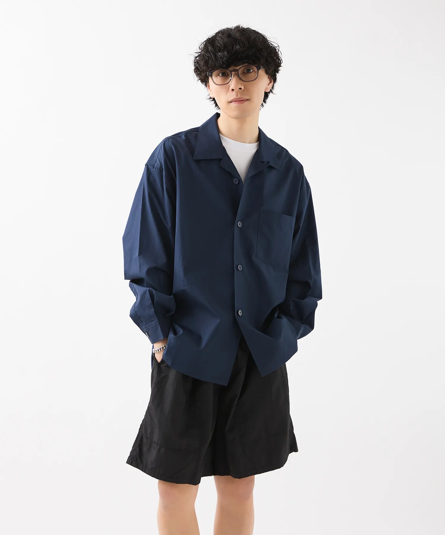 超上質】 THOMAS MASON × 五大陸 高級綿シャツ ポケット無し 超上質