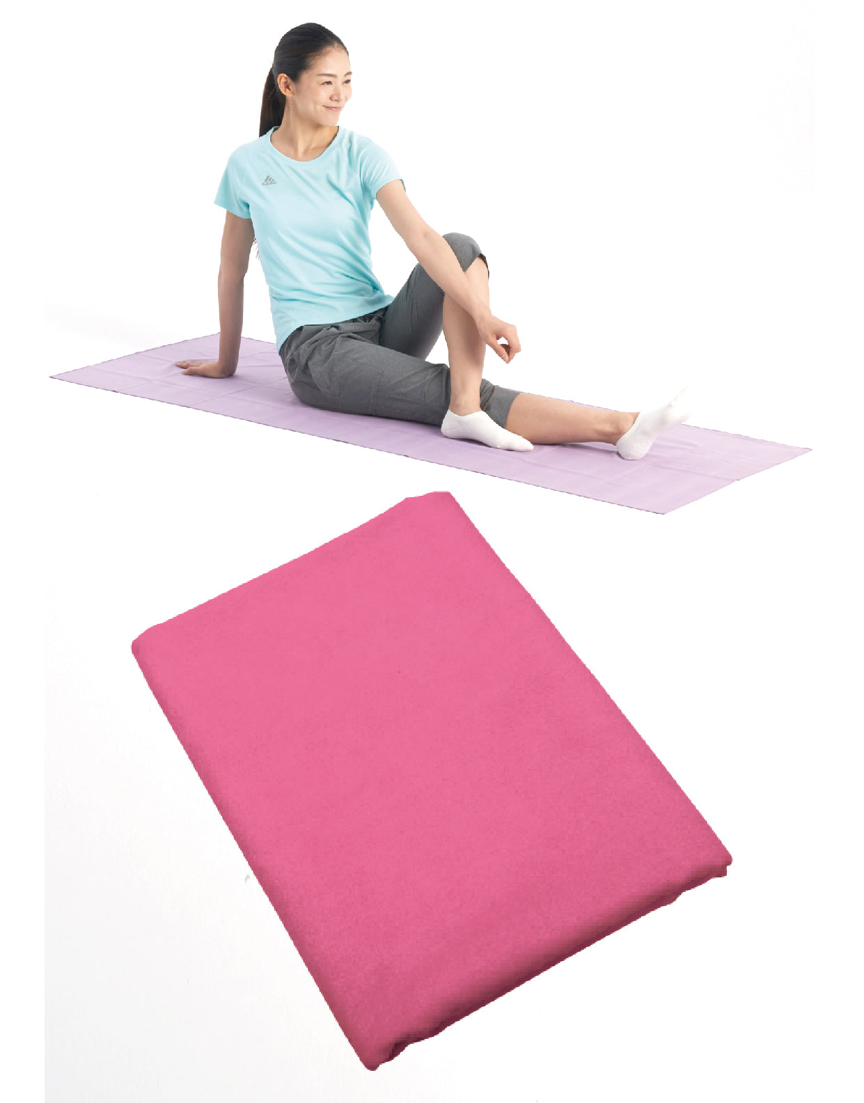 NEW 》「サラッとドライ ヨガマットサイズ」ローズピンク – MellowFlow