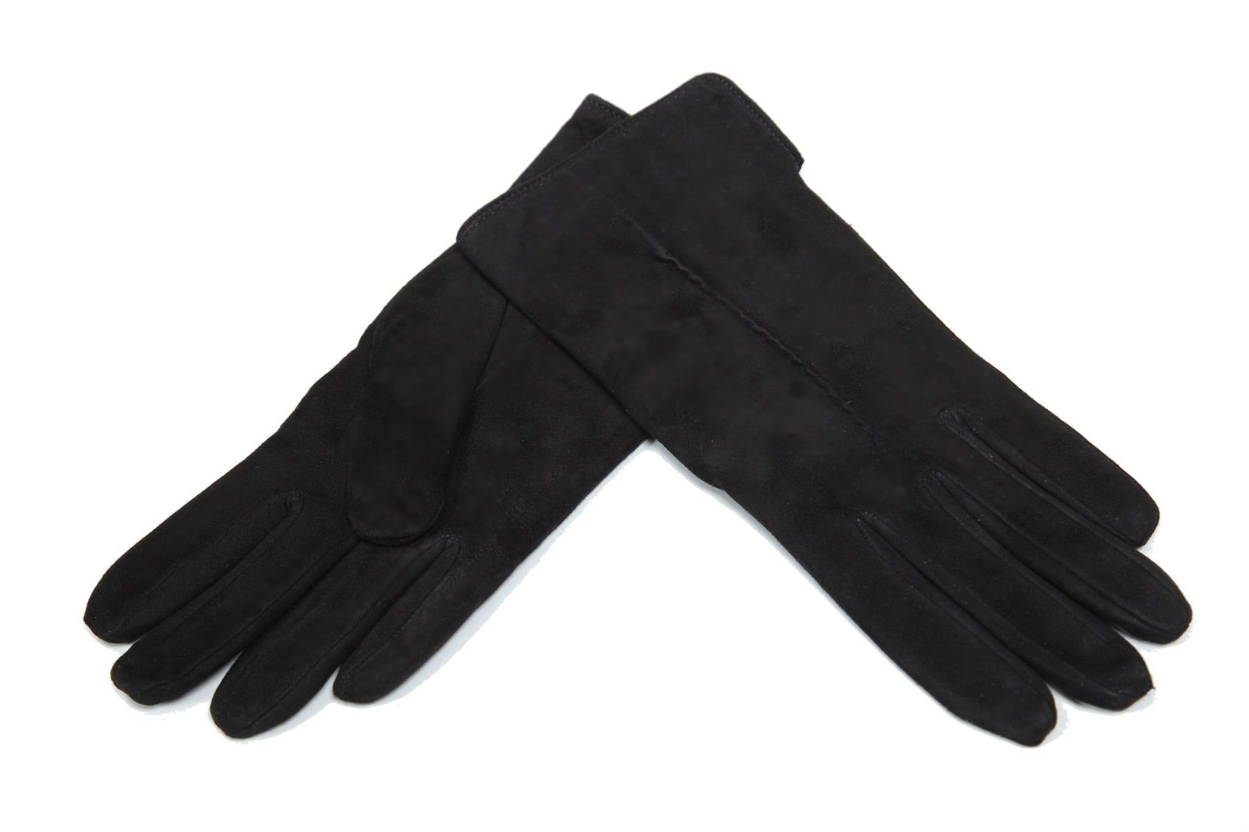 レディース手袋◇スウェード◇ブラック/NERO《カシミヤ》 – Merola