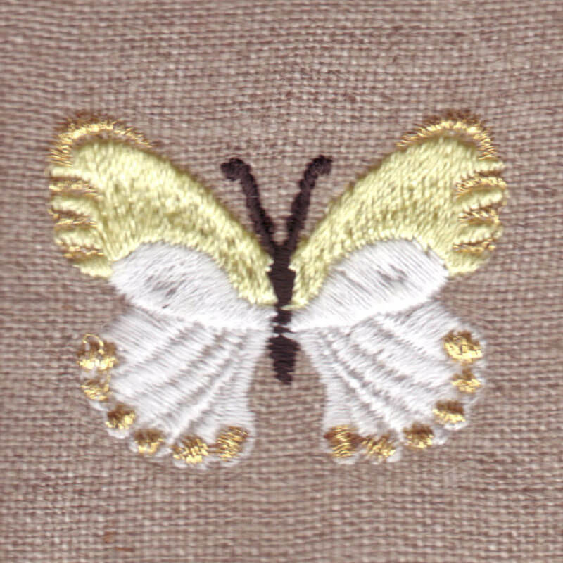 モンシロチョウ[蝶々]刺繍図案デザイン | mimi刺繍 mimi embroidery tokyo