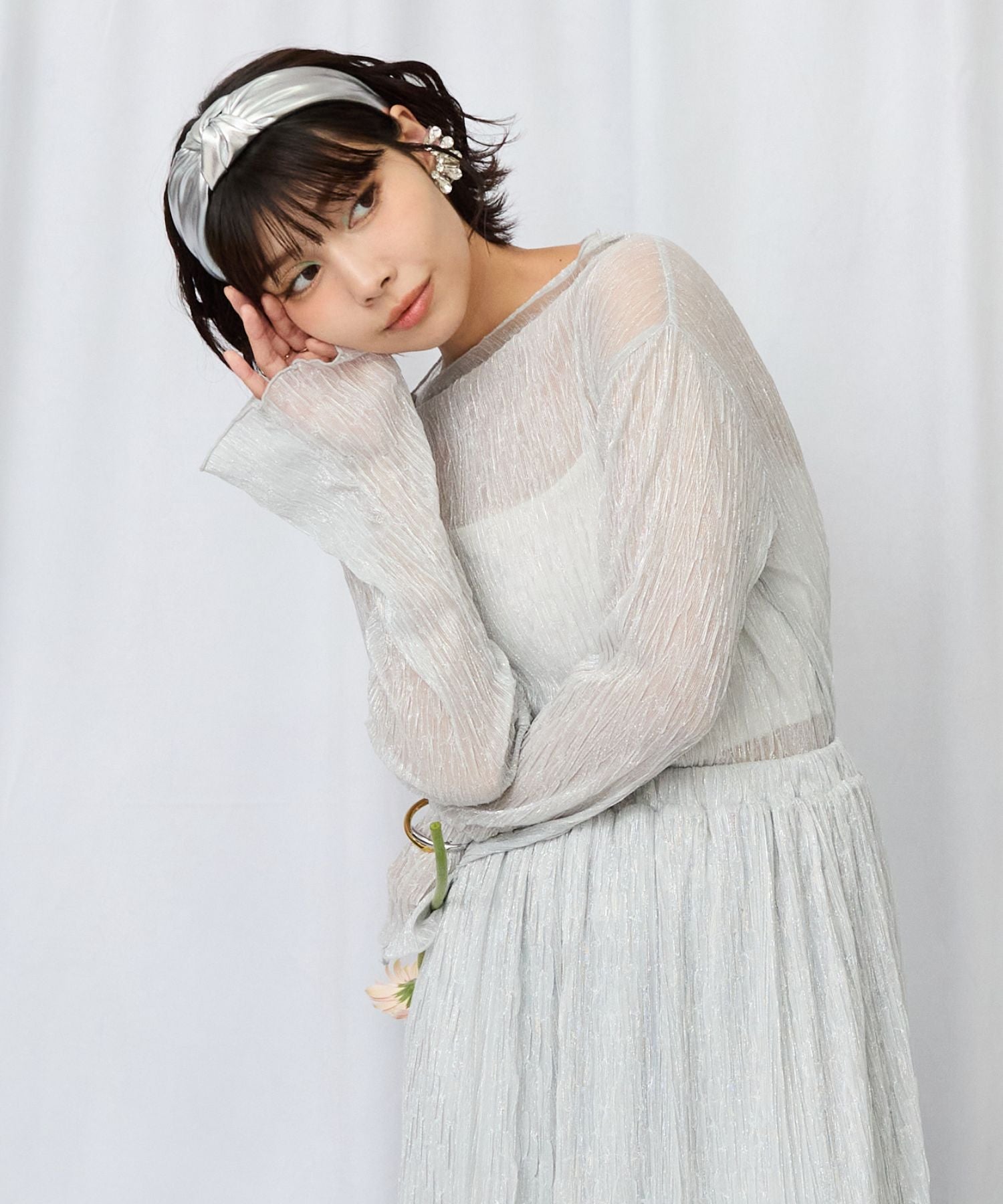 レディース トップス インナー ラメトップス シアートップス｜JETSET