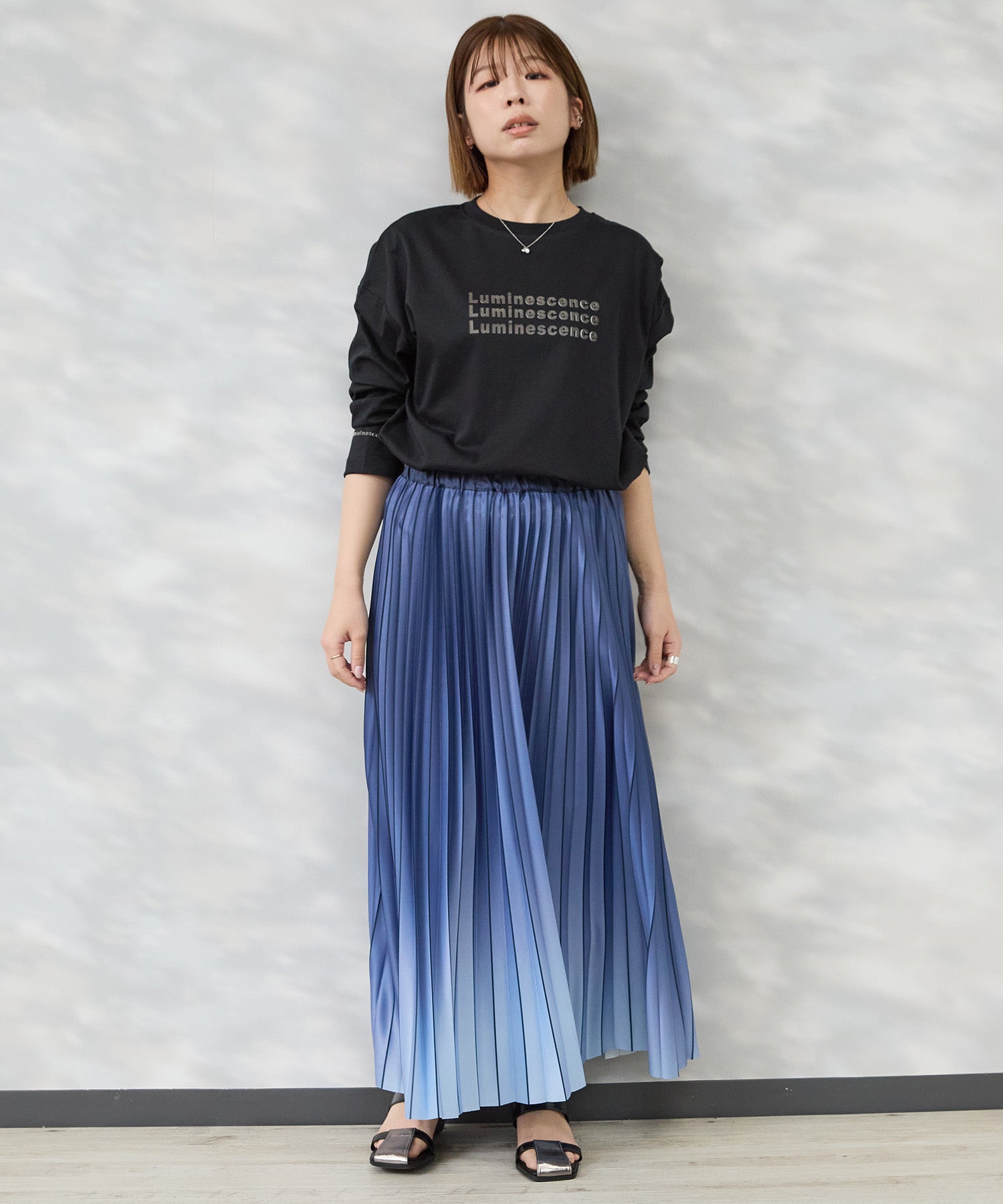 FONT LAB】グラデーションプリーツスカート'26SS｜ファッション通販の