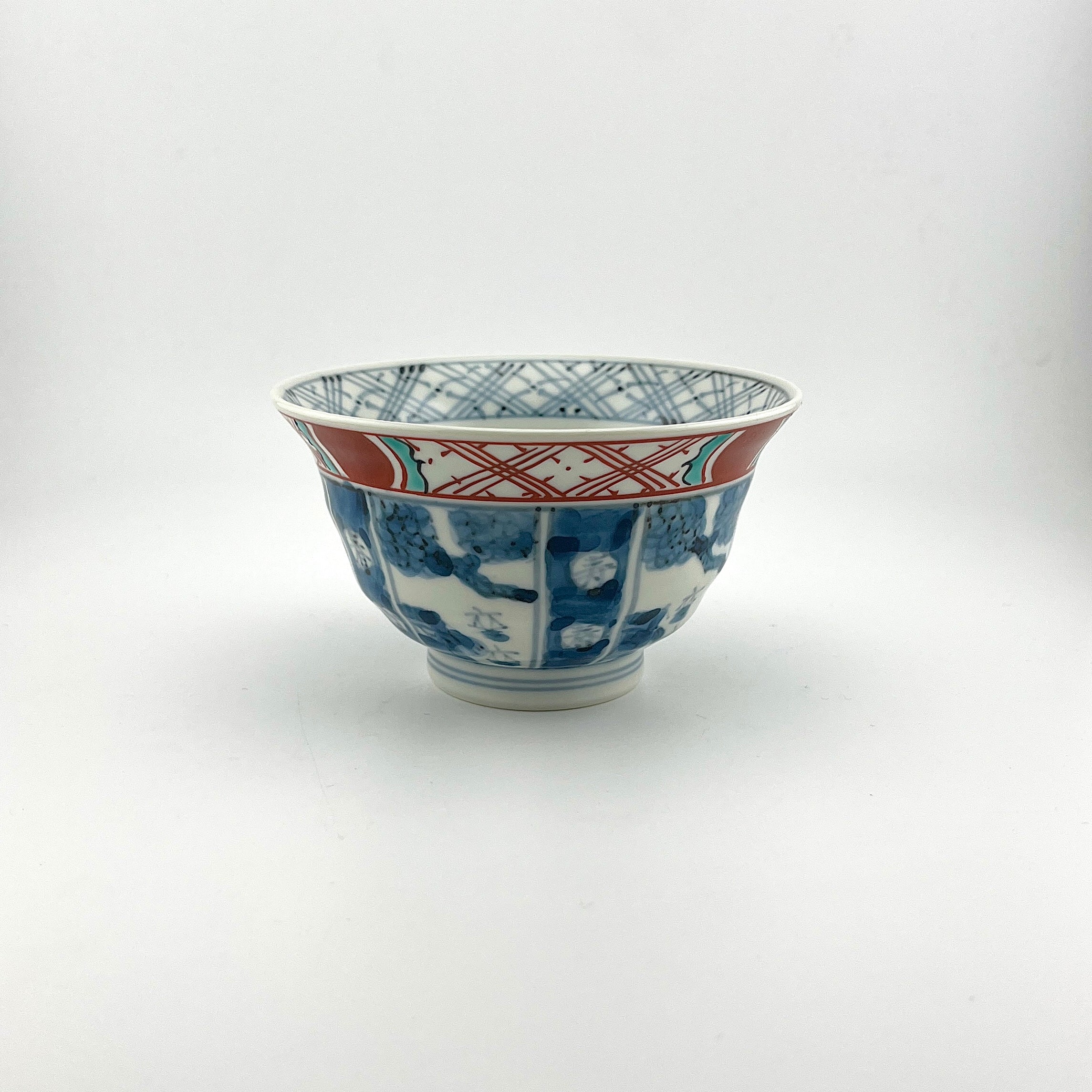 古伊万里文】古伊万里の伝統 名窯 有田古伊万里文 染錦四方丸紋桐絵 大