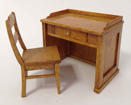 40114 Teacher's desk and chair 教師の机と椅子 | 西洋アンティーク