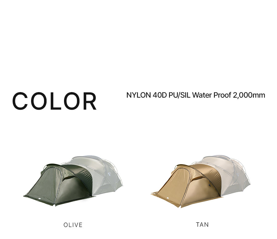 SHELTER G VESTIBULE/OLIVEシェルターG ベスティビュール – MINIMAL WORKS