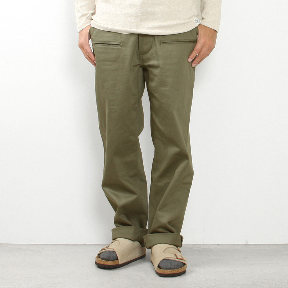 SASSAFRAS[ササフラス]Wheel Barrow Pants Military Satin SF-232079