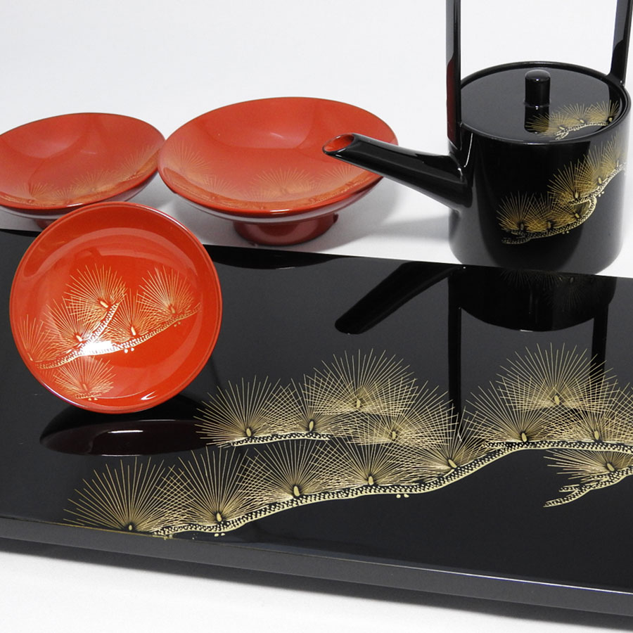 中島忠平漆器店＞姫屠蘇器（沈金錦松） | 石川県輪島市 | 三越伊勢丹