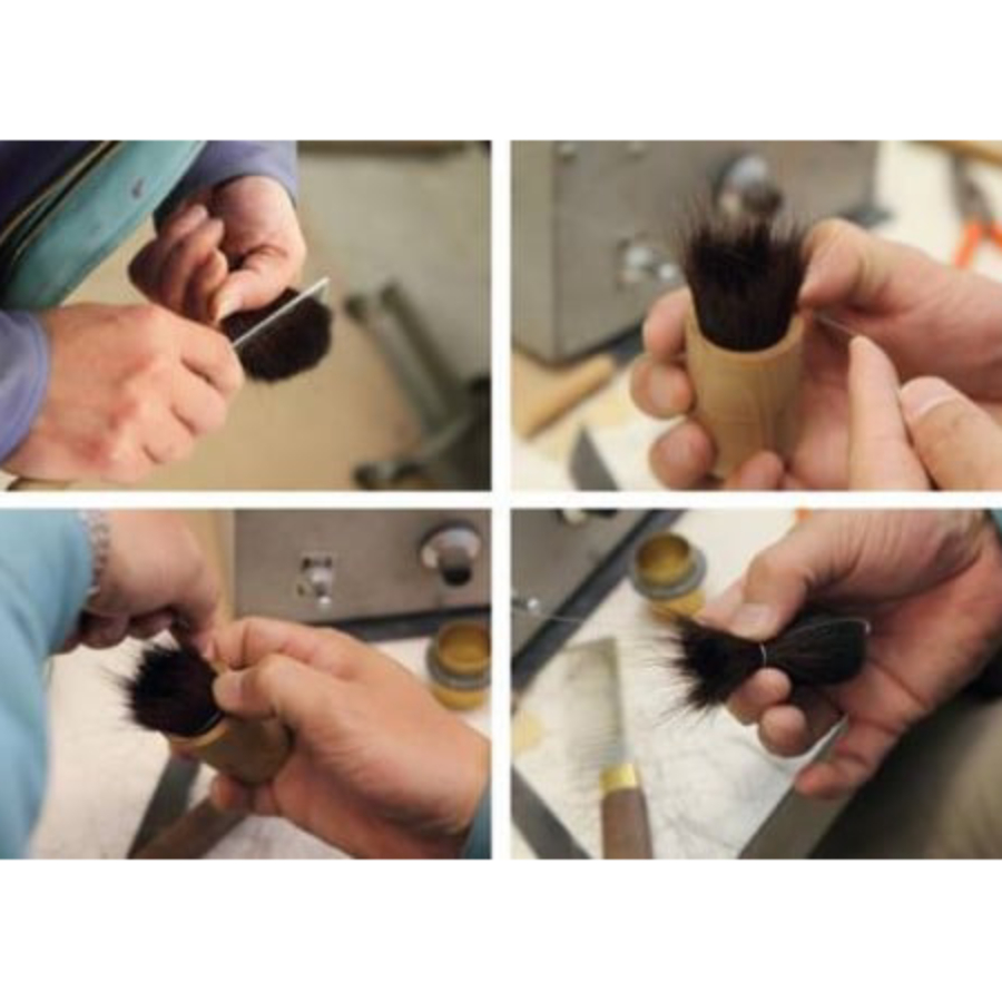 癒しの熊野化粧筆宮尾＞熊野筆メイクブラシ5点セット・レッドパール