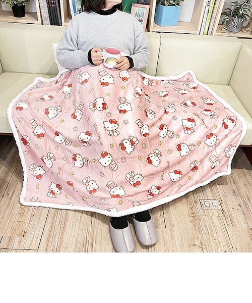 サンリオ ハローキティ あったかハーフケット フランネル ひざ掛け