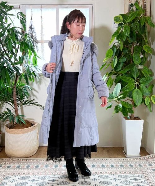 リボンポケットダウンコート｜アクシーズファムの通販｜&mall（アンド