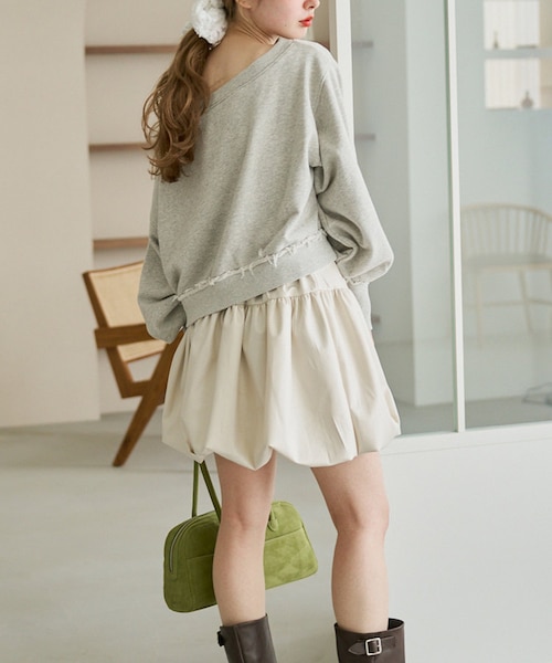 Kastane】レザーライクバルーンミニスカート｜パルグループ