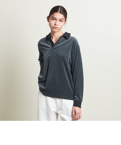 ATTISESSION＞ベロア ボーダー ポロシャツ｜ユナイテッドアローズ