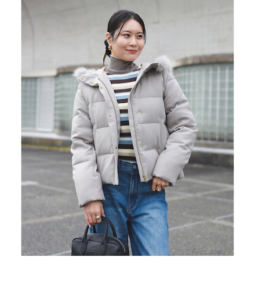 キスオンザグリーン ダウン 撥水 ファー M キスオンザグリーン ダウン