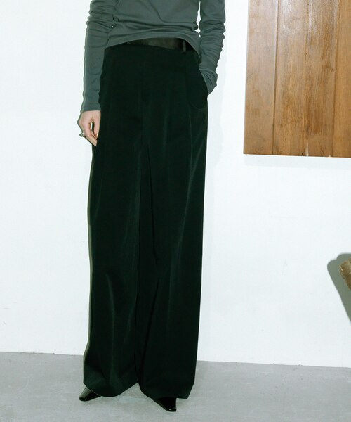 EMOELLE】バイカラードレスパンツ｜アダムエロペの通販｜&mall（アンド