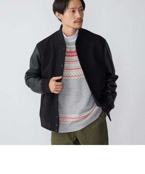 SHIPS: スーパー160'S メリノウール メルトン バーシティジャケット