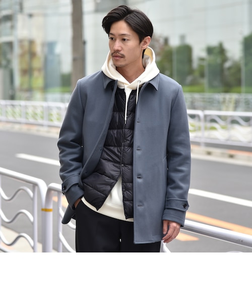 SHIPS: スーパー160'S メリノウール メルトン シングル ピーコート