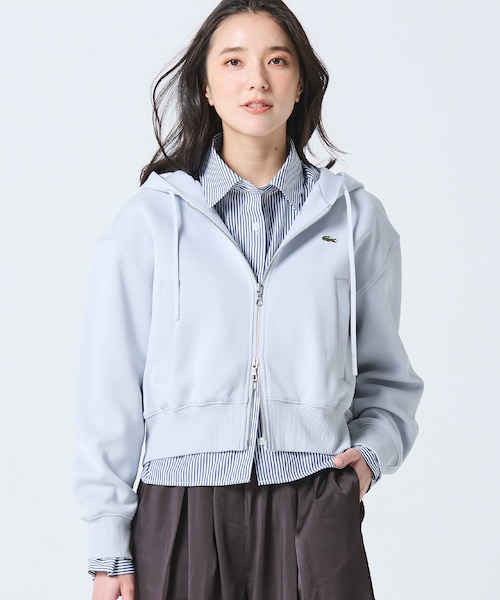 ダブルフェイスジャージジップフーディー｜ラコステの通販｜&mall
