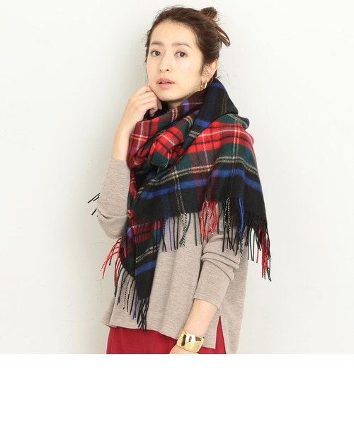 別注】＜Johnstons（ジョンストンズ）＞∴タータンチェックストール