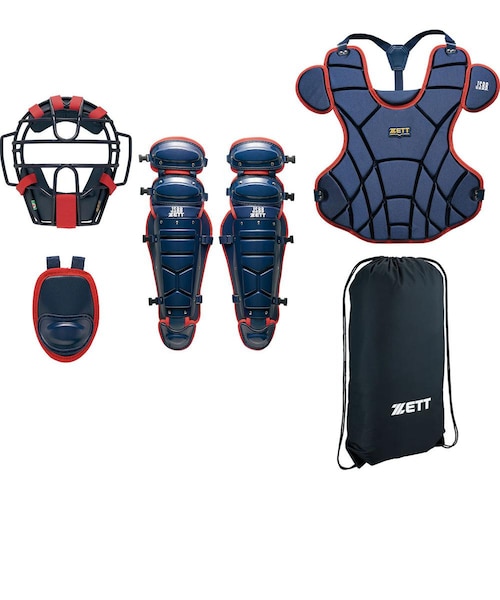 ゼット（ZETT）野球 軟式用 キャッチャー 防具4点セット BL303SET-2964