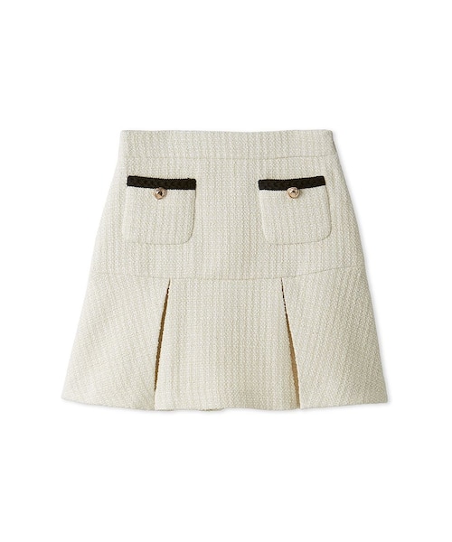 ツイードタックミニスカート｜リリーブラウンの通販｜&mall（アンド