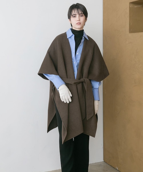 ウールカシミヤリバーポンチョ｜アーバンリサーチの通販｜&mall