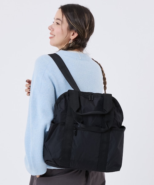 DOUBLE TROUBLE BACKPACK リサイクルドブラックJP｜レスポートサックの
