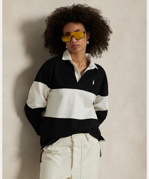 カラーブロック コットン ジャージー ラグビー シャツ｜ポロ ラルフ