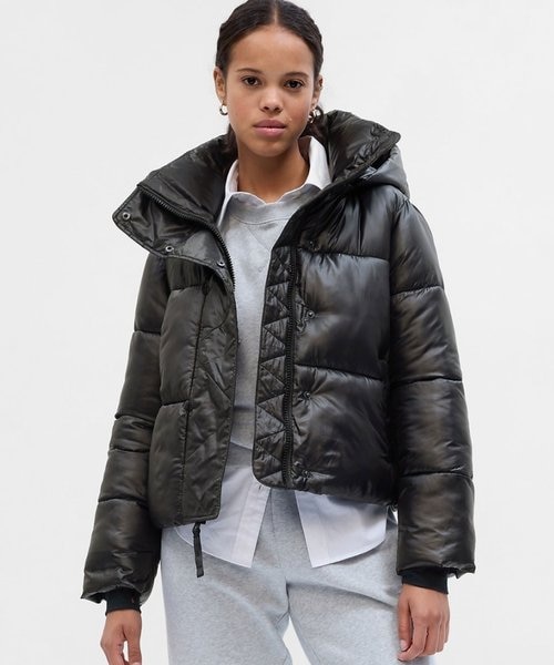 プリマロフト(R) ビッグ パフ クロップドジャケット｜ギャップの通販