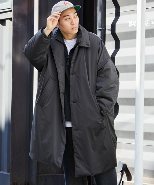 オーバーサイズ 中綿ステンカラーコート｜フリークスストアの通販