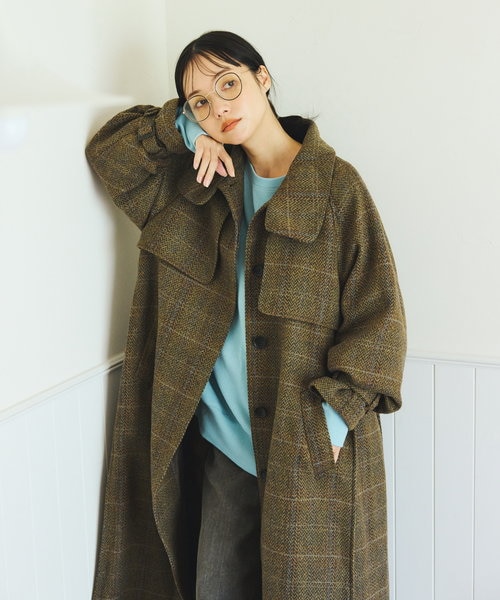 ウーリー 2WAY ハイネックコート/ロングコート｜フリークスストアの