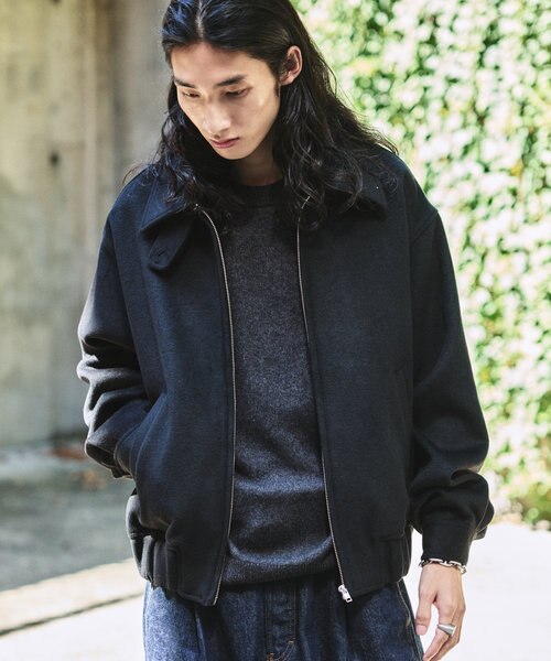 Urban Comfortable 2WAY ジップアップ ウールブルゾン 【限定展開
