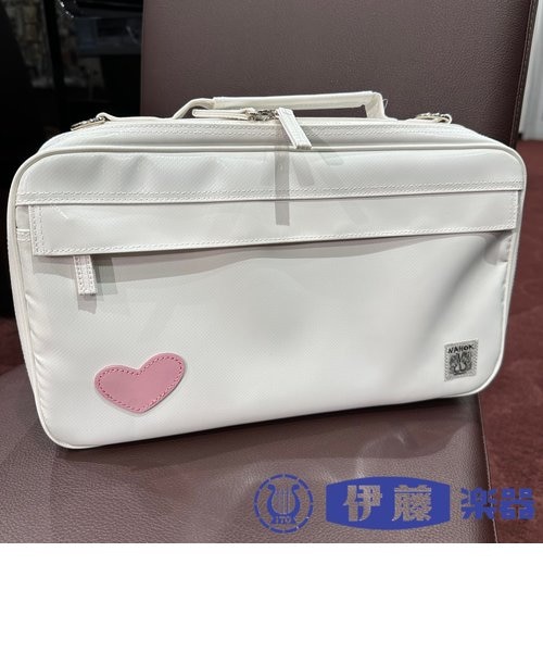 ナホック オーボエケースカバー The mission ホワイト ピンクハート