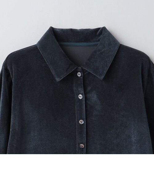 6(ROKU)＞シアー ベロア シャツプルオーバー｜ユナイテッドアローズ