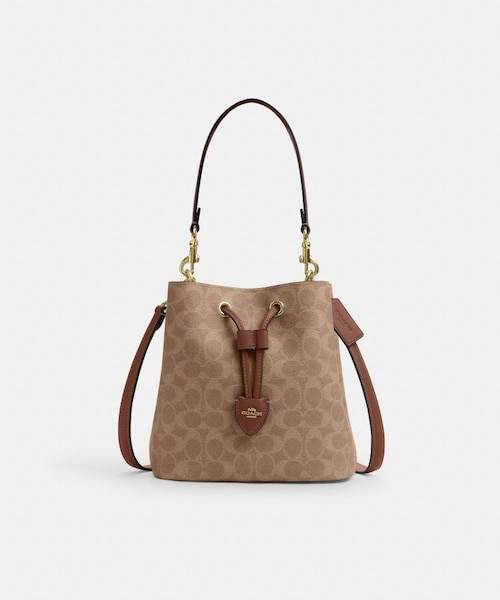 公式】ローアン バケット バッグ・シグネチャー キャンバス｜コーチ